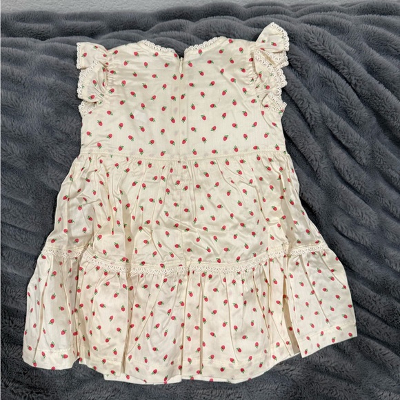Charming Strawberry Print Kids Dress - Picture 2 of 4